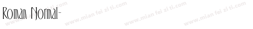 Roman Normal字体转换